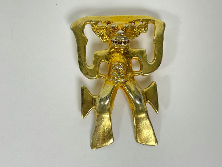 Sterling Silver Pendant Signed Panama 925 21.3g [Photo 3]