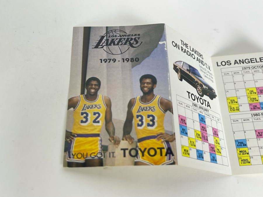 Los Angeles Lakers 1979-1980 Magic Johnson / Kareem Abdul Jabbar Team Schedule [Photo 5]