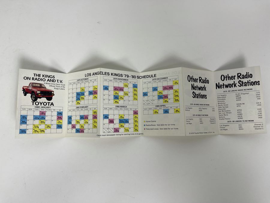 Los Angeles Lakers 1979-1980 Magic Johnson / Kareem Abdul Jabbar Team Schedule [Photo 6]