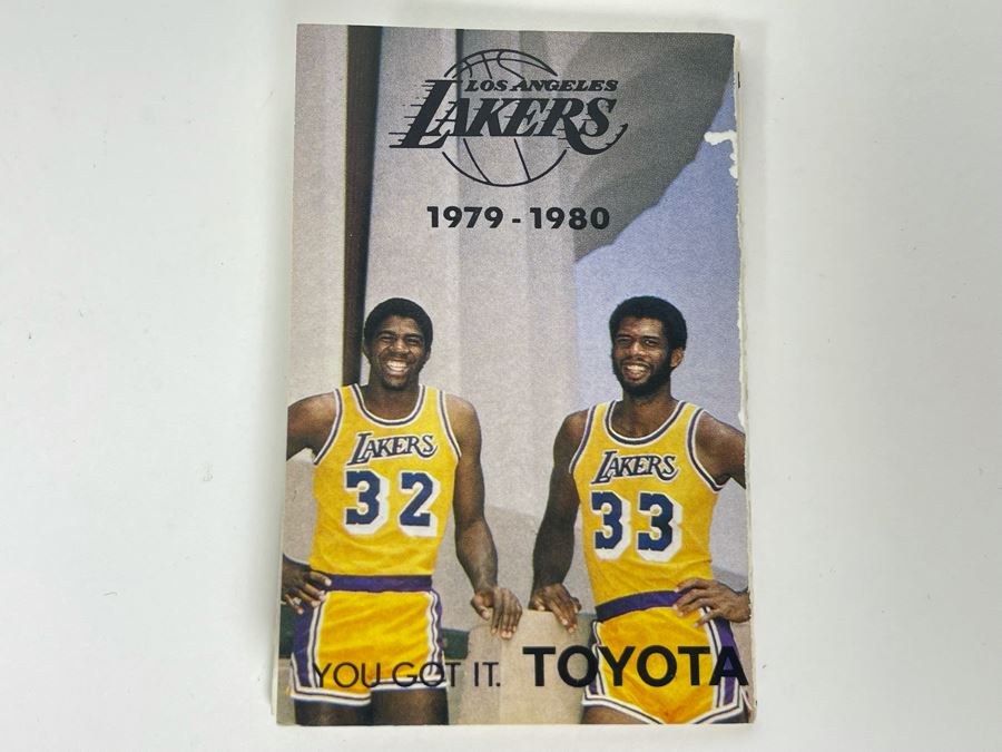 Los Angeles Lakers 1979-1980 Magic Johnson / Kareem Abdul Jabbar Team Schedule [Photo 1]