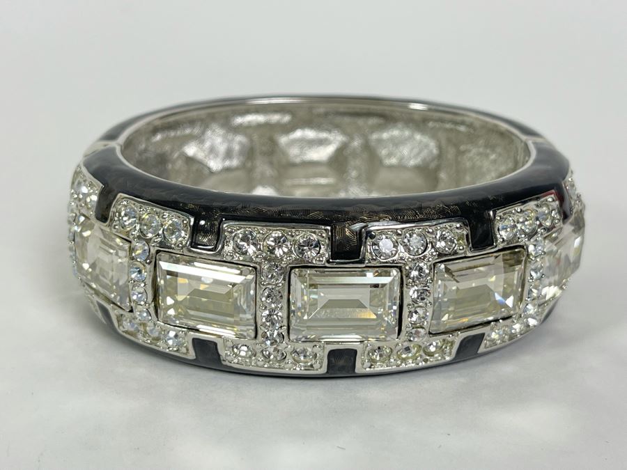 Judith Leiber Swarovski Crystal Cuff Bracelet 2.5W