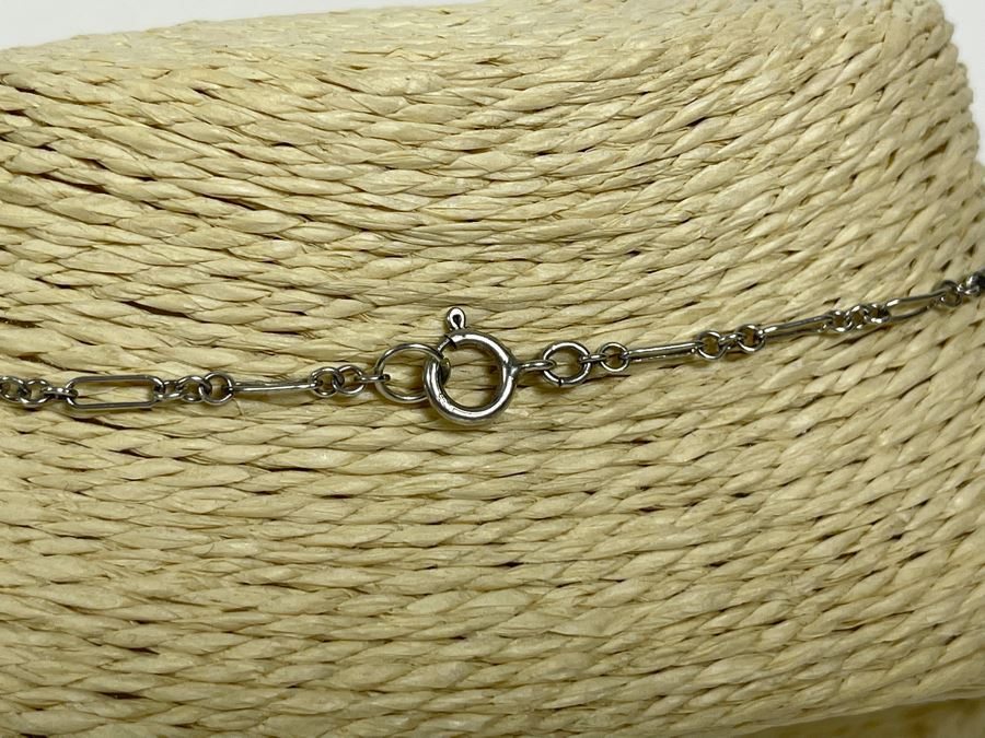 Sterling Silver Turqoise Pendant And Sterling Silver 18' Chain Necklace 15.7g [Photo 7]