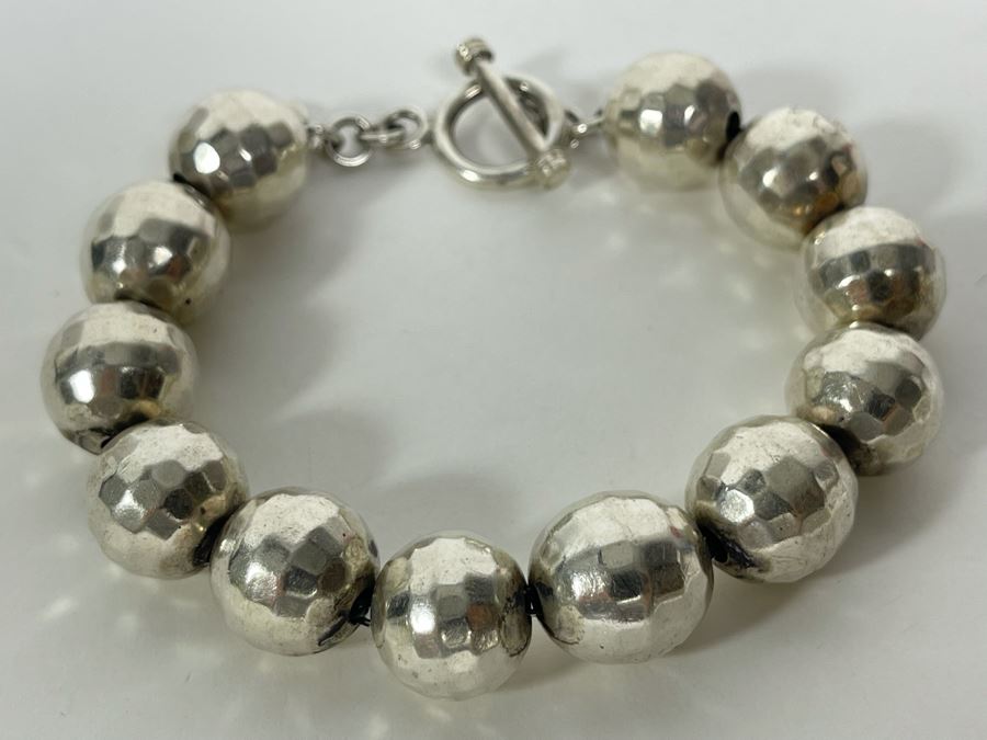 Sterling Silver Signed Bracelet From Mexico 8L [Photo 5]