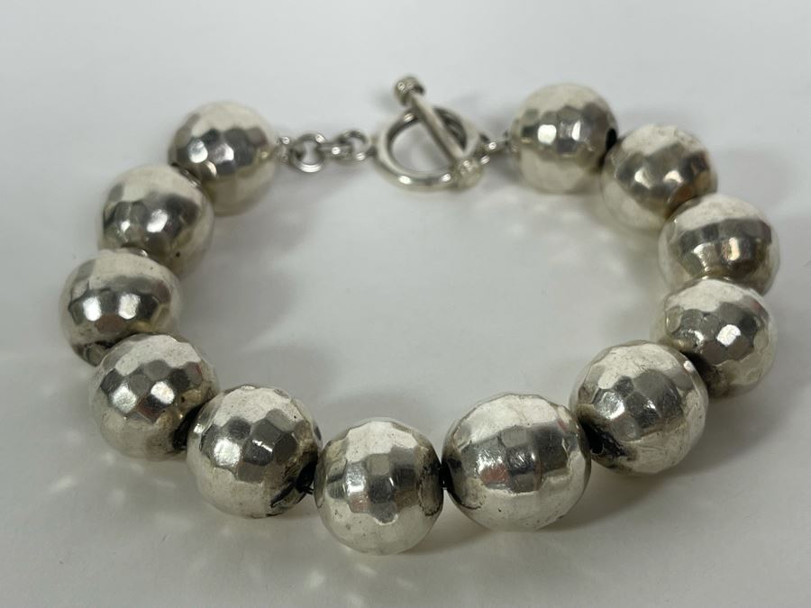 Sterling Silver Signed Bracelet From Mexico 8L [Photo 4]