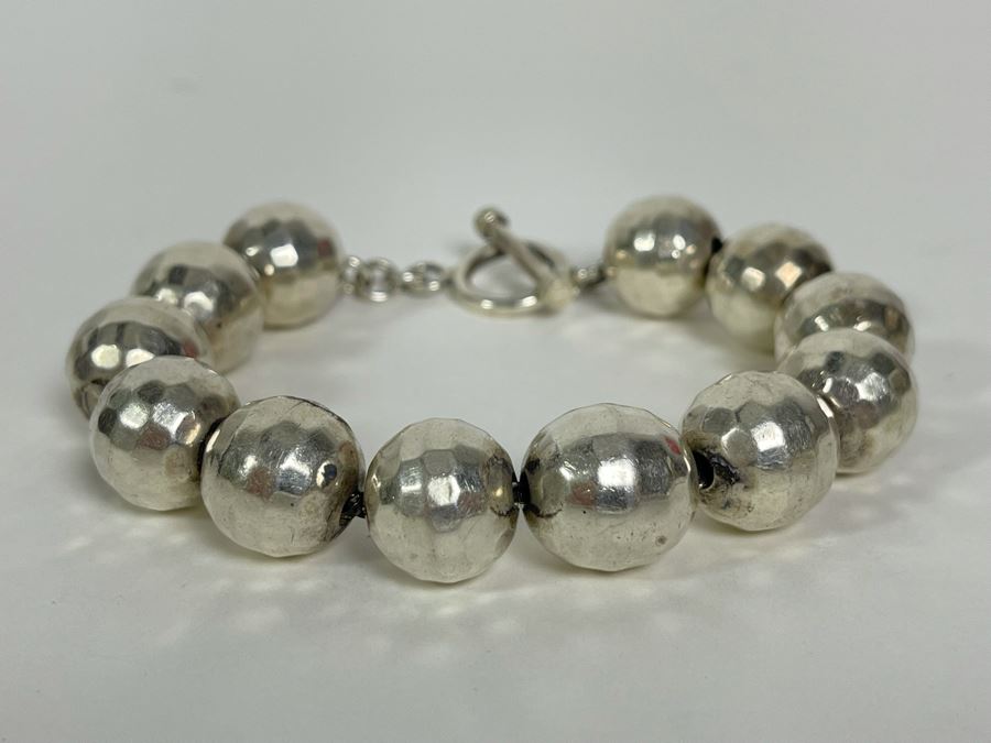 Sterling Silver Signed Bracelet From Mexico 8L [Photo 2]