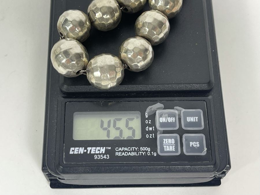 Sterling Silver Signed Bracelet From Mexico 8L [Photo 9]