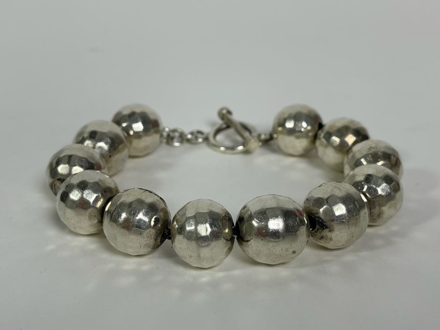 Sterling Silver Signed Bracelet From Mexico 8L [Photo 3]