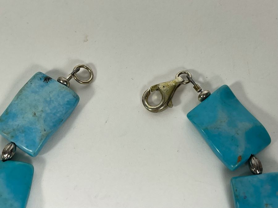 Turquoise Sterling Silver Bracelet 8L [Photo 6]