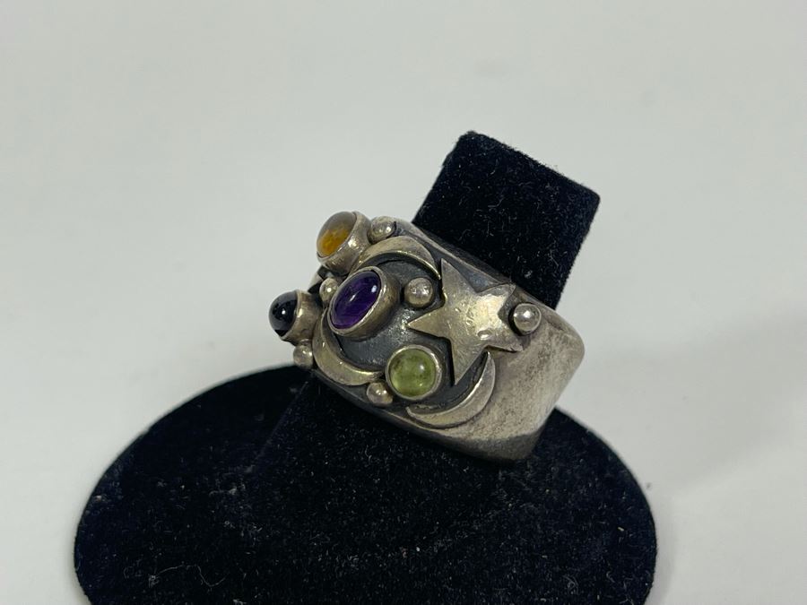 Sterling Silver Ring Size 7.5 11.7g [Photo 4]
