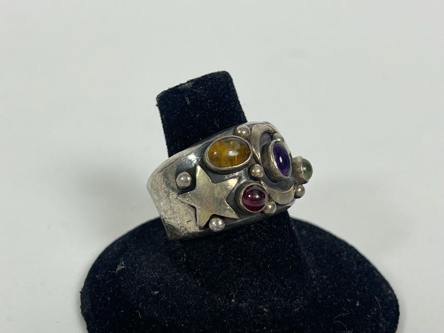 Sterling Silver Ring Size 7.5 11.7g [Photo 3]