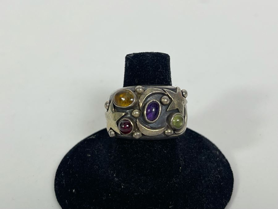 Sterling Silver Ring Size 7.5 11.7g [Photo 2]