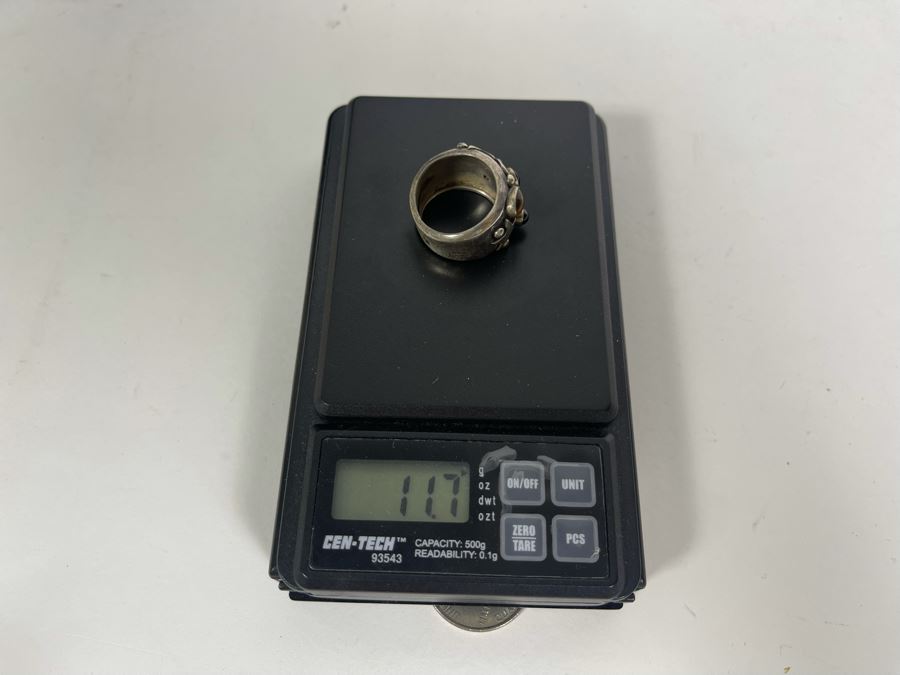 Sterling Silver Ring Size 7.5 11.7g [Photo 6]