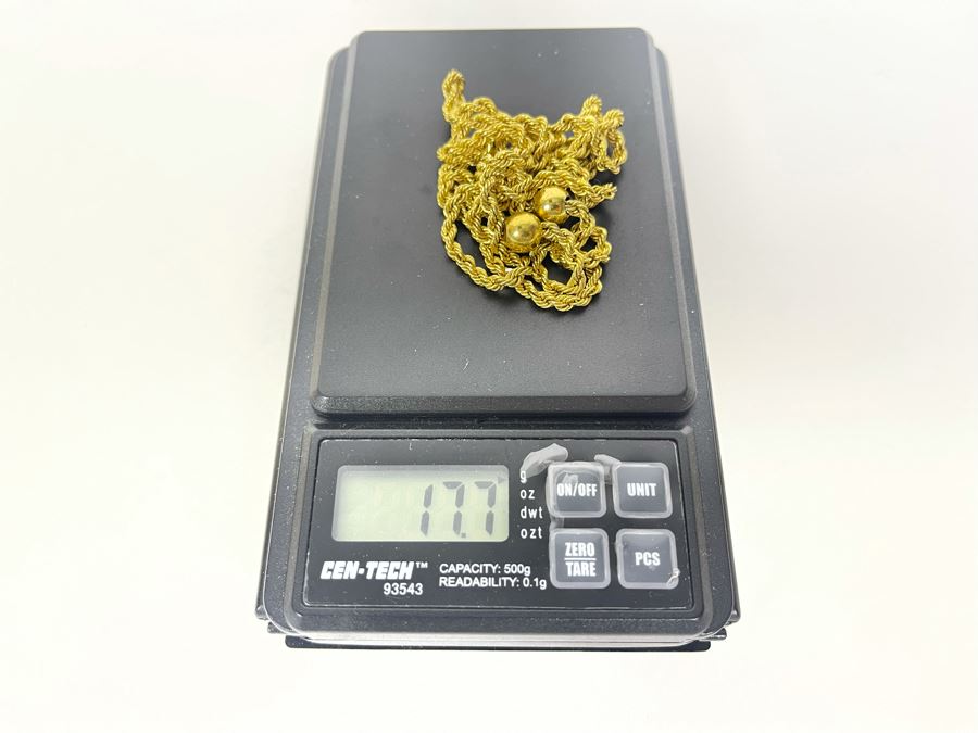 Sterling Silver 28L Italian Chain Necklace 17.7g [Photo 13]