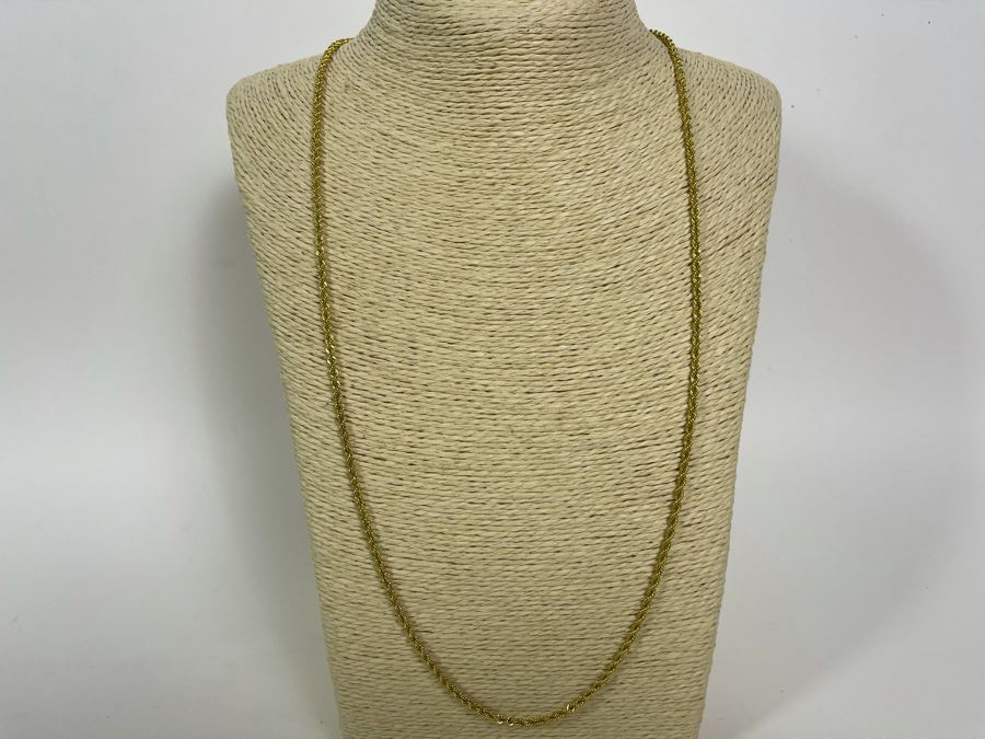 Sterling Silver 28L Italian Chain Necklace 17.7g [Photo 2]