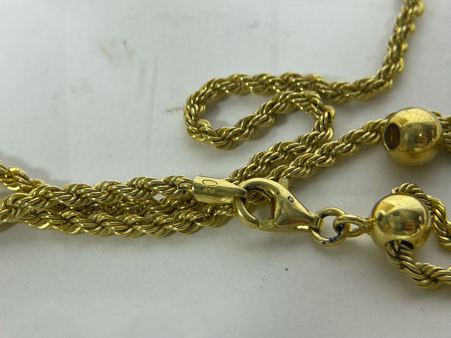 Sterling Silver 28L Italian Chain Necklace 17.7g [Photo 11]