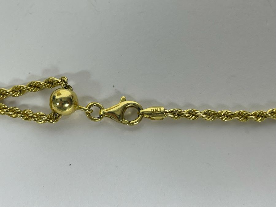 Sterling Silver 28L Italian Chain Necklace 17.7g [Photo 7]