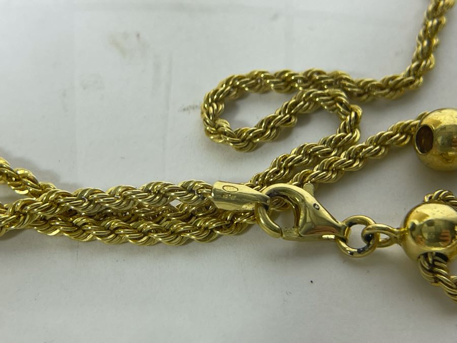 Sterling Silver 28L Italian Chain Necklace 17.7g [Photo 10]