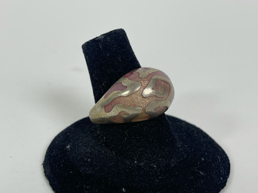 Sterling Silver Ring Size 7.25 9g [Photo 4]