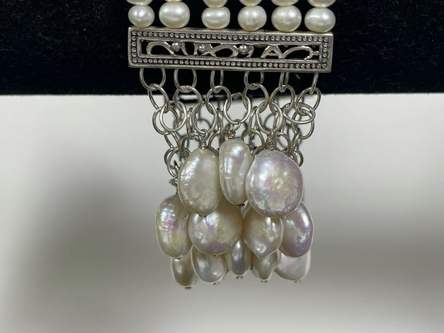 Barse Sterling Silver Pearl Bracelet 56.5g [Photo 7]