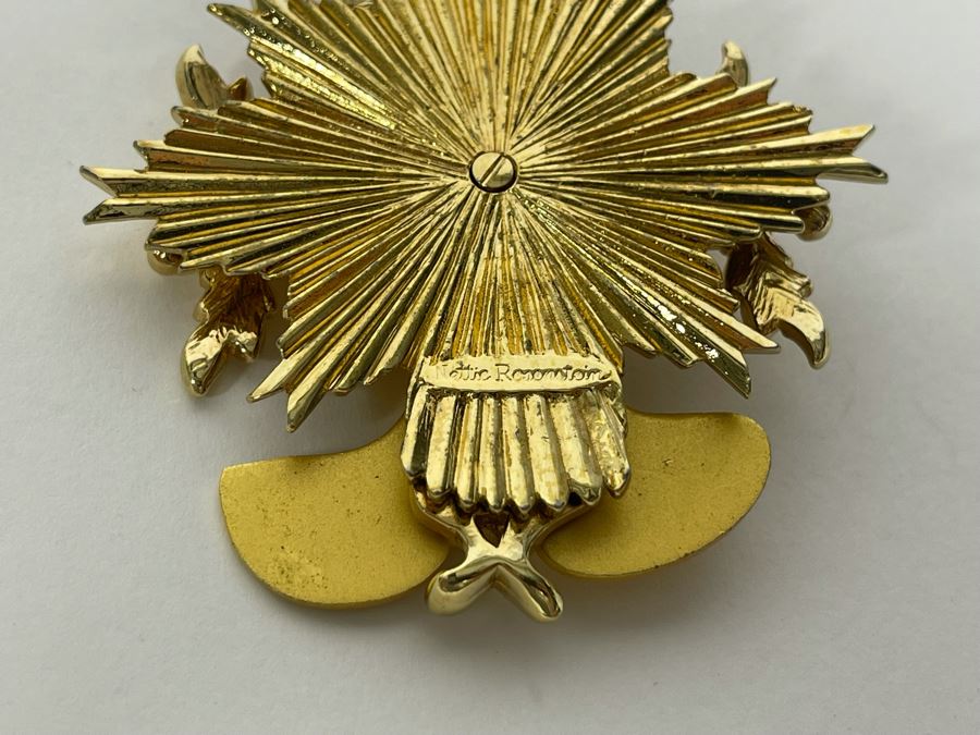 Signed Nettie Rosenstein Costume Jewelry Pendant 2.25W X 2.5H [Photo 9]