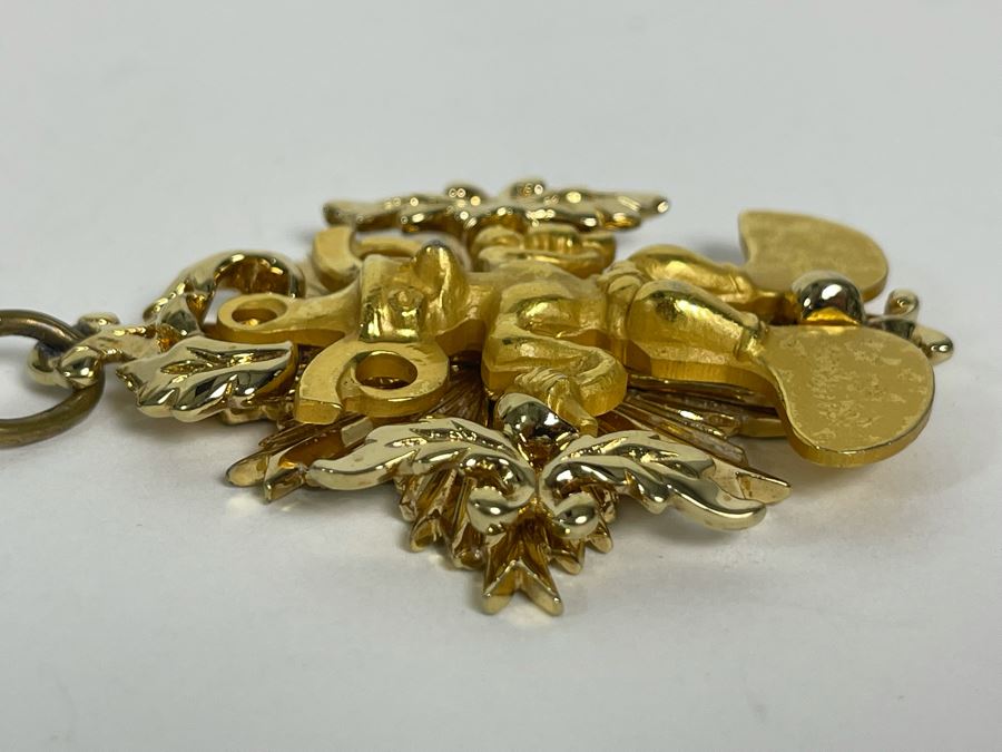 Signed Nettie Rosenstein Costume Jewelry Pendant 2.25W X 2.5H [Photo 7]