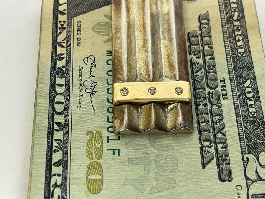 Sterling Silver And 14K Gold Money Clip 34.9g (Money Not Included :)) [Photo 3]