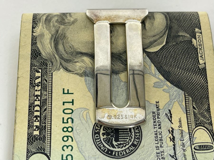 Sterling Silver And 14K Gold Money Clip 34.9g (Money Not Included :)) [Photo 4]
