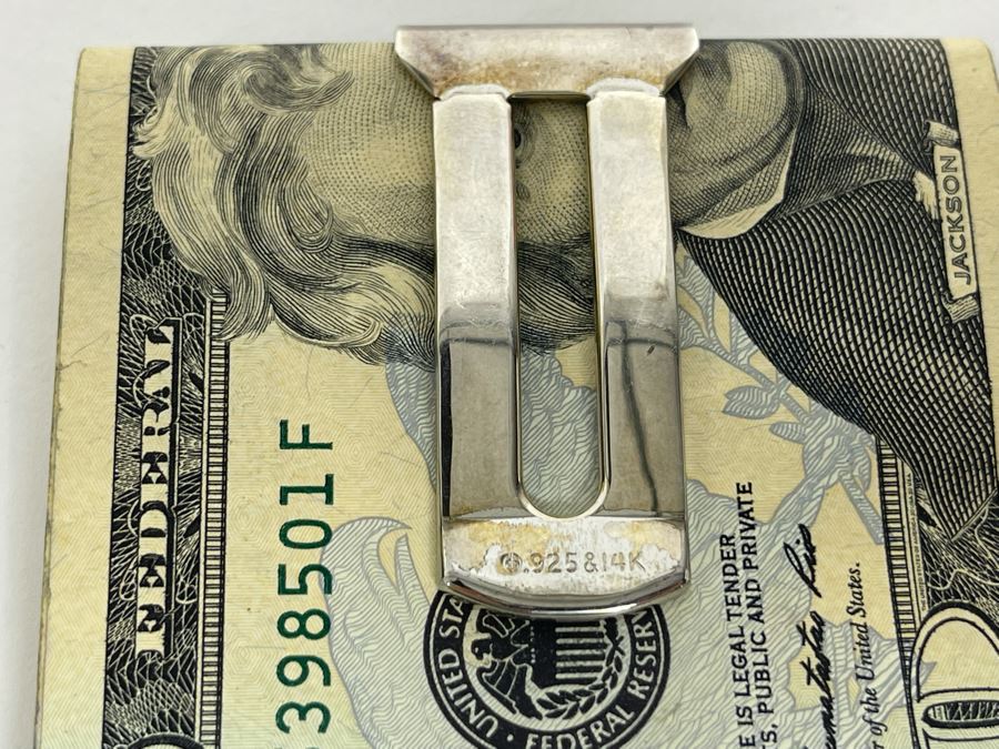 Sterling Silver And 14K Gold Money Clip 34.9g (Money Not Included :)) [Photo 6]