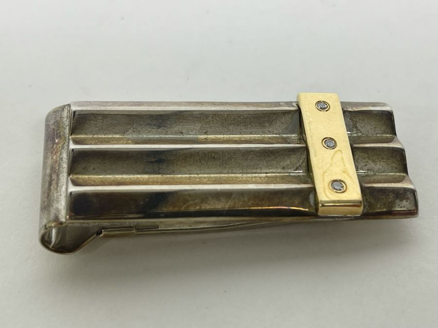 Sterling Silver And 14K Gold Money Clip 34.9g (Money Not Included :)) [Photo 8]