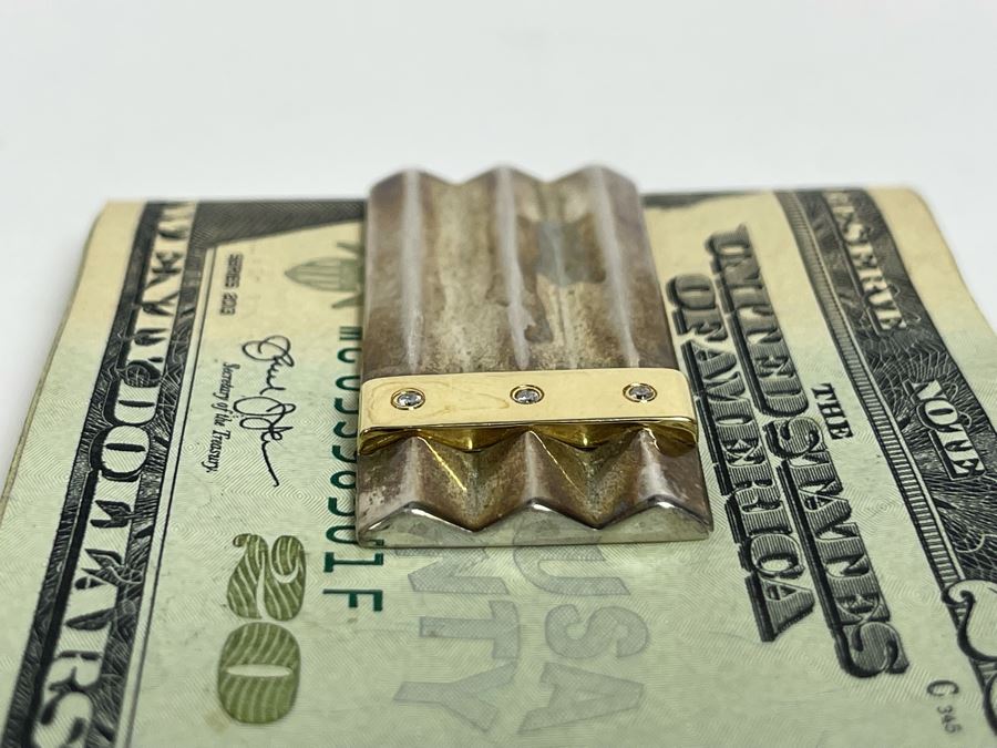 Sterling Silver And 14K Gold Money Clip 34.9g (Money Not Included :)) [Photo 2]