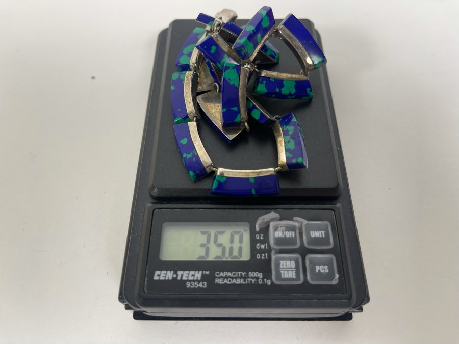 Sterling Silver Turquoise 16' Necklace From Taxco Mexico [Photo 9]