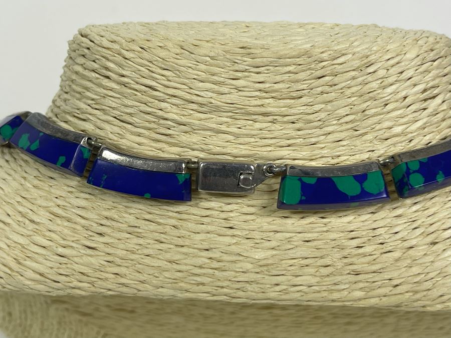 Sterling Silver Turquoise 16' Necklace From Taxco Mexico [Photo 6]