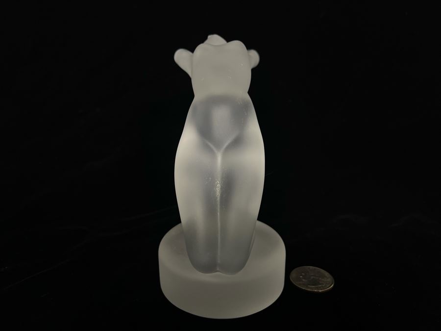 Signed Lalique France Crystal Nude Sculpture 6W X 3D X 5H [Photo 6]