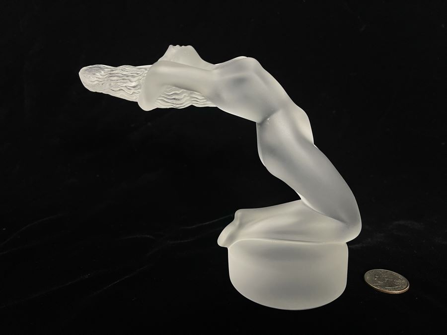Signed Lalique France Crystal Nude Sculpture 6W X 3D X 5H [Photo 7]