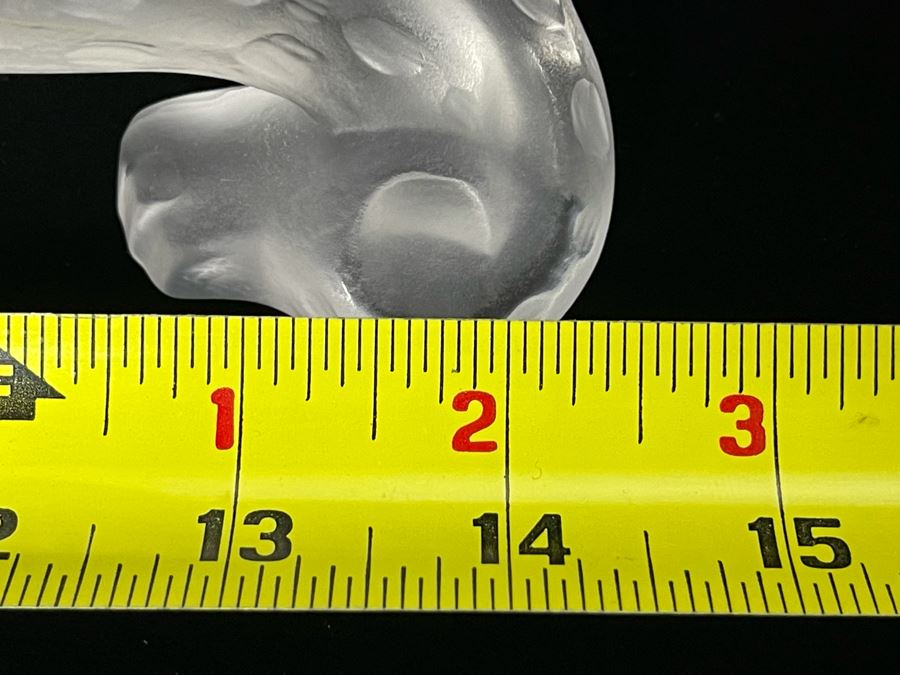 Signed Lalique France Crouching Panther Clear 14.5L X 3D X 3.5H Retails $2,100 [Photo 16]