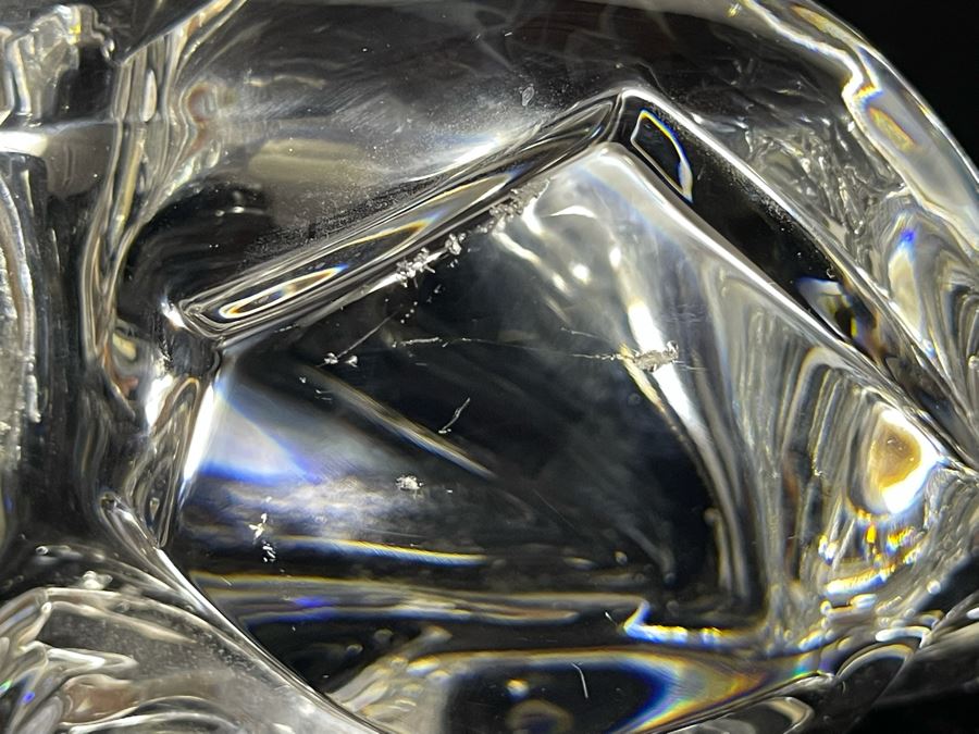 Signed Baccarat Crystal Panther Sculpture 10.5W X 3D X 3H (See Second Photo For Several Scratches) [Photo 11]