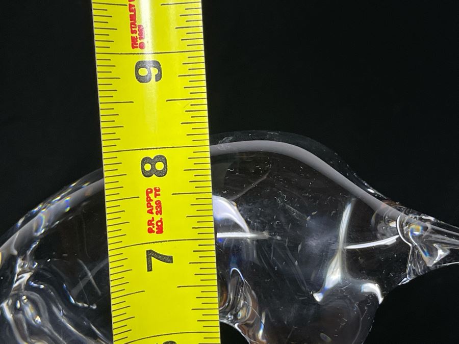 Signed Daum France Crytal Cat Sculpture 8H X 7.5W [Photo 6]