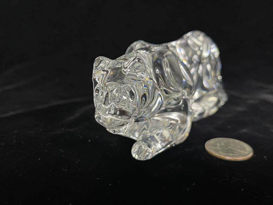Signed Baccarat France Crystal Tiger 6W X 1.75D X 2H [Photo 6]