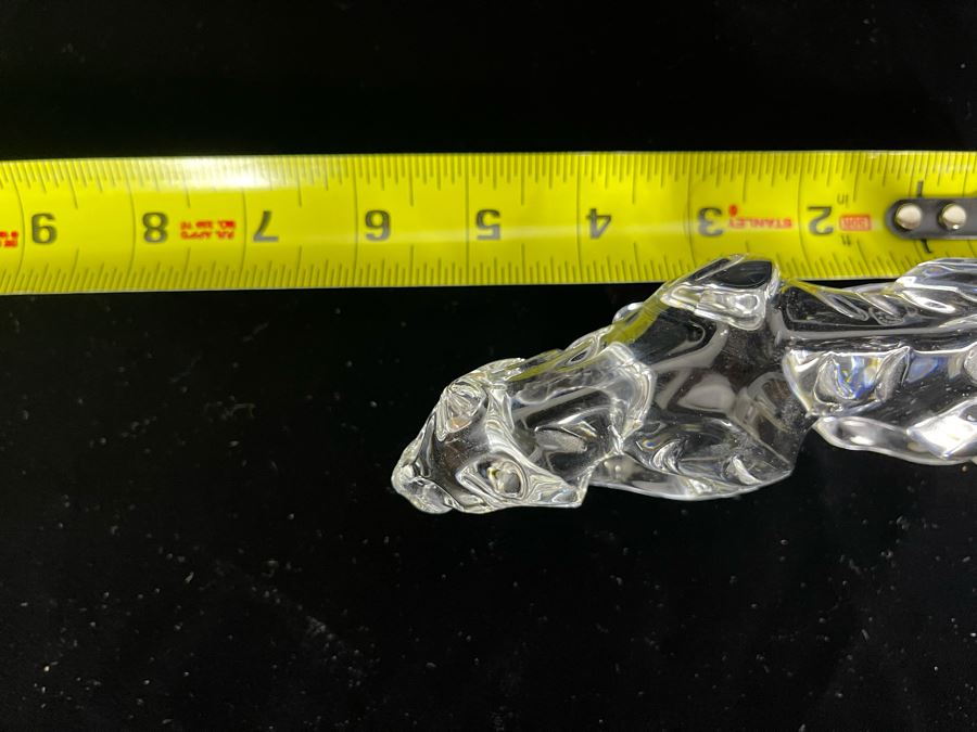 Signed Baccarat France Crystal Tiger 6W X 1.75D X 2H [Photo 9]