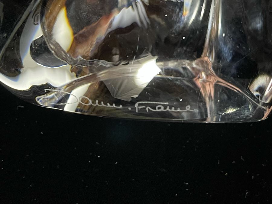 Signed Pair Of Daum France Modernist Sculptures 4W X 3D X 6H [Photo 8]