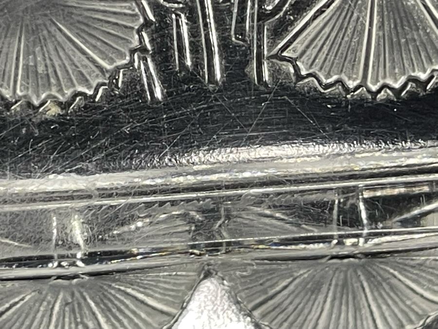 Signed Lalique France Crystal Trinket Dish Tray 5 X 4.25 [Photo 8]