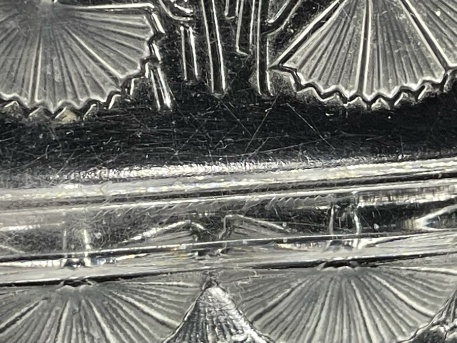 Signed Lalique France Crystal Trinket Dish Tray 5 X 4.25 [Photo 9]