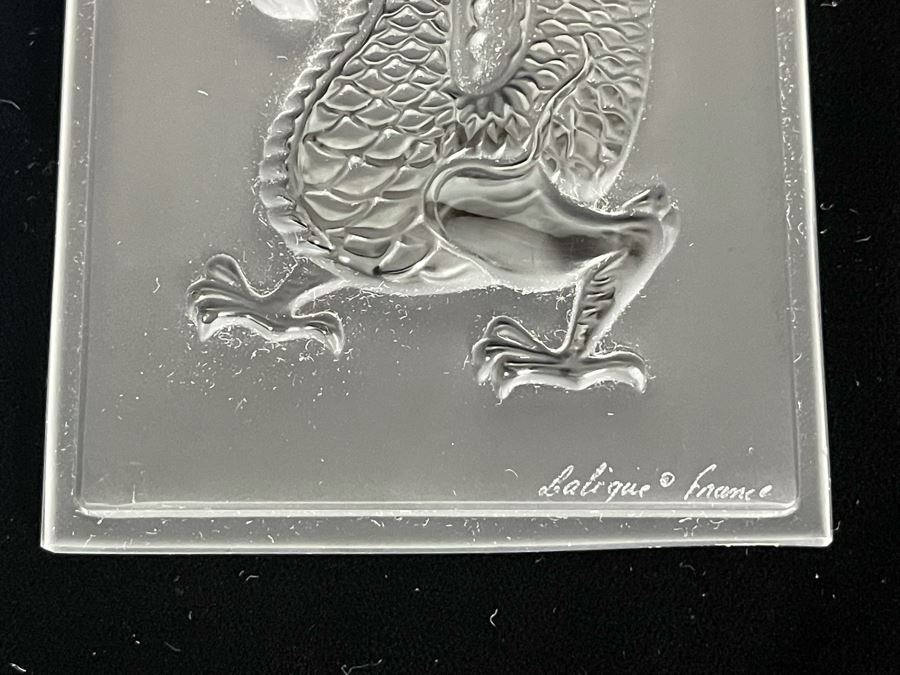 JUST ADDED - Signed Lalique France Dragon With Box [Photo 8]