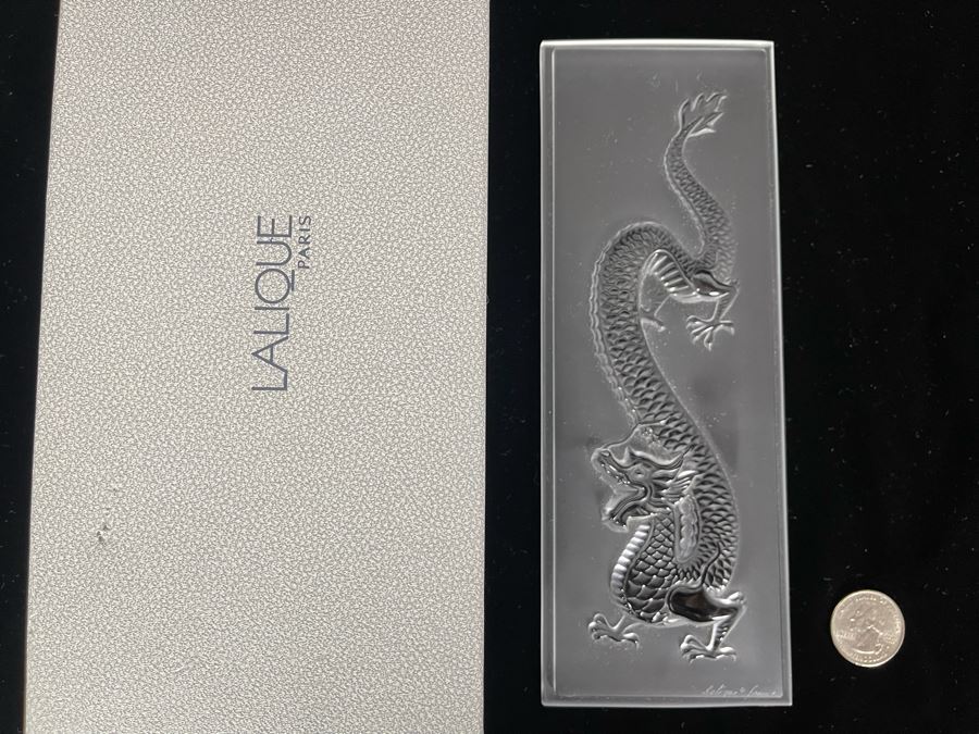JUST ADDED - Signed Lalique France Dragon With Box [Photo 2]