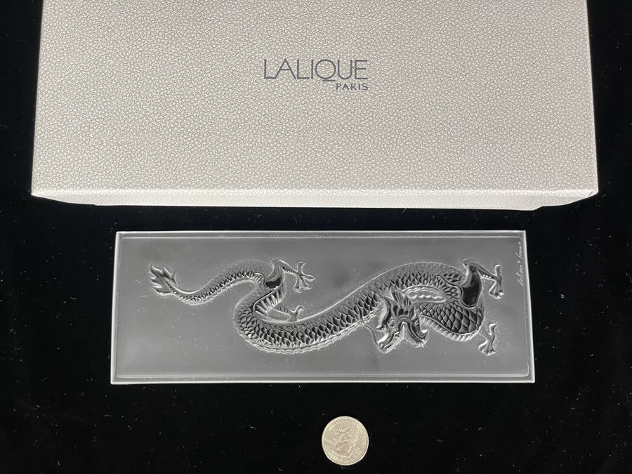 JUST ADDED - Signed Lalique France Dragon With Box [Photo 5]