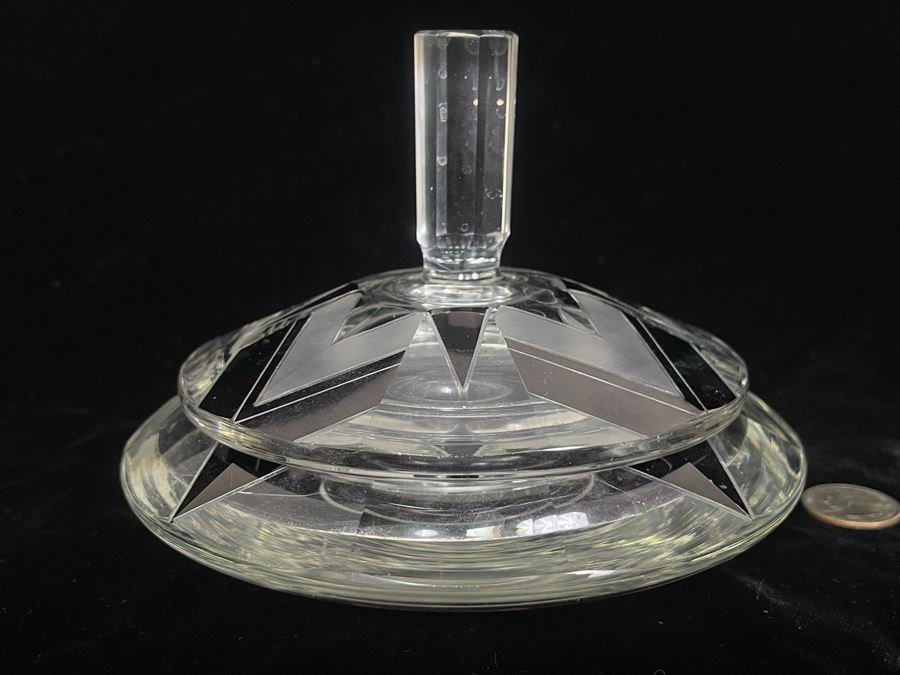 Vintage Art Deco Lidded Jar 6.5W X 5H [Photo 3]
