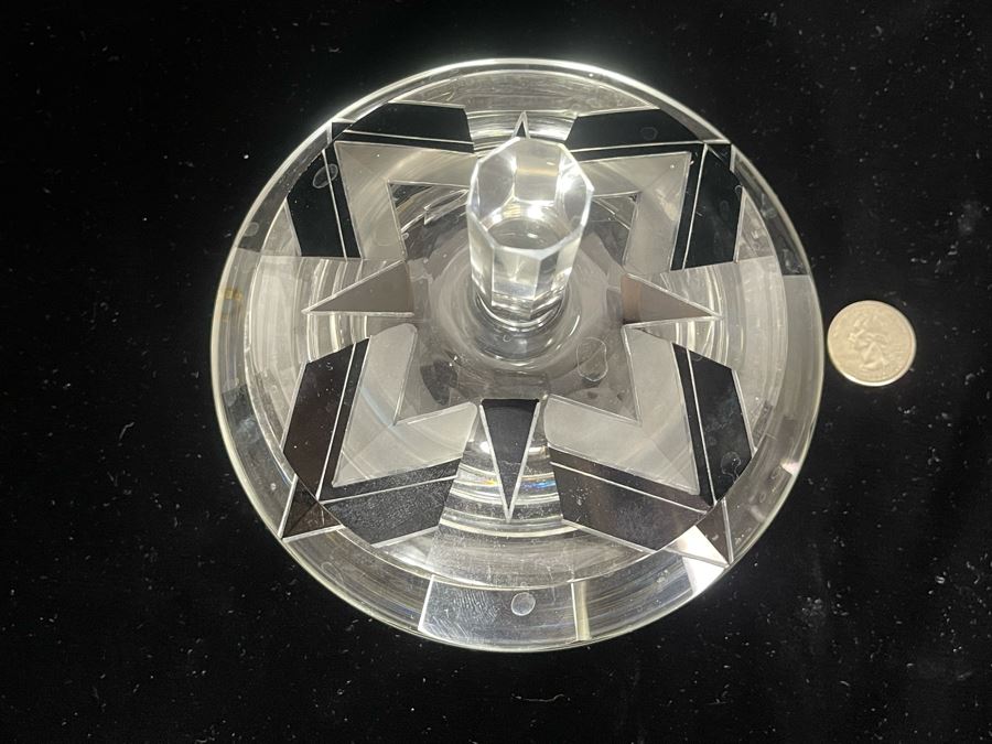 Vintage Art Deco Lidded Jar 6.5W X 5H [Photo 4]