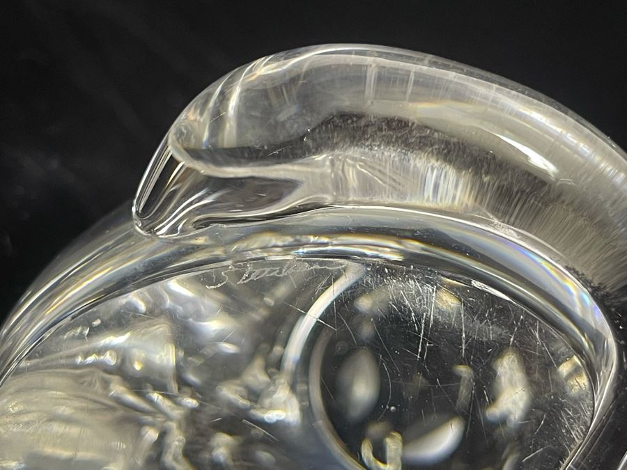 Signed Steuben Crystal Donald Pollard Heritage Cat Figurine 9H [Photo 8]