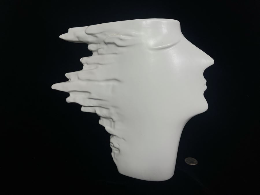 JUST ADDED - Ingram Silhouette Face Vase 10H [Photo 6]