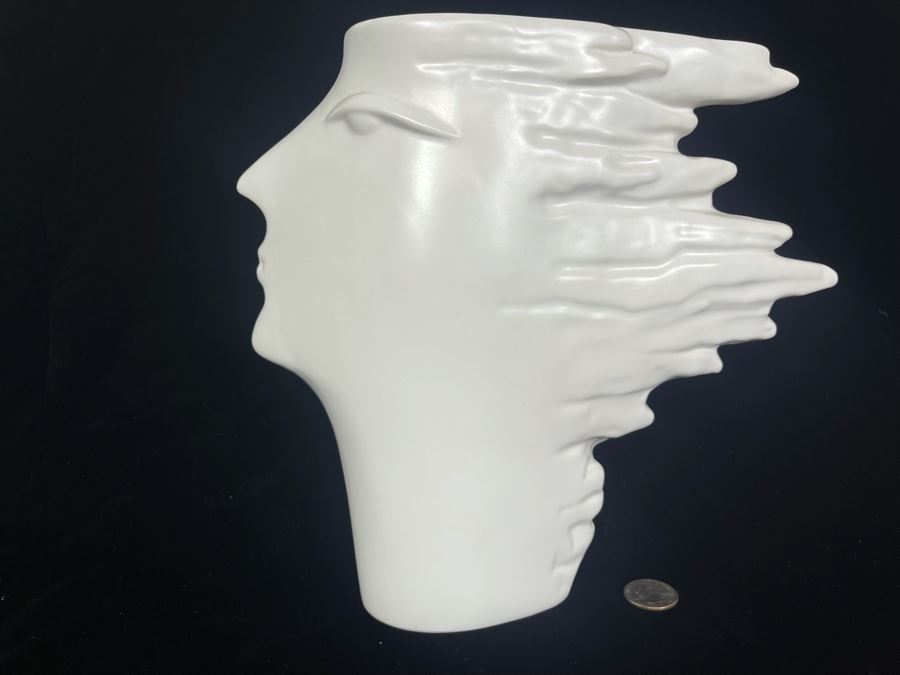 JUST ADDED - Ingram Silhouette Face Vase 10H [Photo 3]